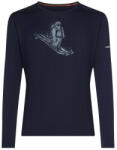 Icebreaker Men Merino 200 Oasis LS Crewe SkiingYeti férfi funkcionális póló L / sötétkék