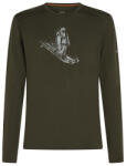 Icebreaker Men Merino 200 Oasis LS Crewe SkiingYeti férfi funkcionális póló M / sötétzöld