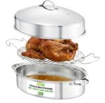 NutriChef Tava de cuptor NutriChef, ovala, 52x27cm, capacitate 10L, inox antiaderent (69322924)
