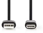 Nedis CCGL60601BK20 USB A - USB C (USB-C) kábel, 5W, hossz 2m (CCGL60601BK20)