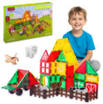 RicoKids Mágneses játékkészlet, Ricokids RK-781, 76 db, állatfigurák, farm, oktató, fejlesztő, mágneses elemek (TE778100)