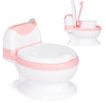 ECOTOYS Gyerek bili, ECOTOYS HA-P05, rózsaszín, WC-szerű kialakítás, fedéllel, tisztítókefével, kivehető tartállyal, puha ülőkével, stabil, műanyag (TF3561)