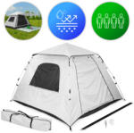 MultiGarden Kemping sátor, MultiGarden CT-006-BG, 240 x 240 x 155 cm, 1500 mm vízállóság, 4 személyes, szúnyoghálós, acél és üvegszálas vázzal, hordtáskával (TF4659)