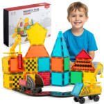 RicoKids Mágneses játékkészlet, Ricokids RK-780, 72 db, többszínű, építőkockák, mágneses elemek, számos építési lehetőség, 3 éves kortól (TE778010)