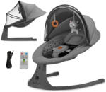 KinderKraft 2 az 1-ben Lumi rezgő baba pihenőszék dallamokkal, 9 kg-ig, Premium Változat: Dark Grey