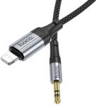 hoco. Audio kábel, aux kábel, iPhone 8pin, lightning - jack 3, 5mm, szövet bevonat, fekete, 1m, Hoco UPA26 (UPA26)