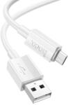 hoco. Micro USB adatkábel, töltőkábel, fehér, 2.4A 1m, Hoco X107 (X107)