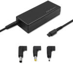 Qoltec hálózati adapter Samsung és Sony laptopokhoz - 65 W, 3 csatlakozóval és tápkábellel (52415)