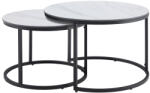 Invicta interior Set de 2 masute de cafea ELEGANCE 75 cm, din ceramica alba (46895) Masa de cafea