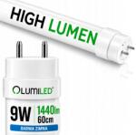 Lumiled Led fénycső G13 T8 9W 6500K Hideg Egyoldalas 60cm Erős 160lm/W (742614)
