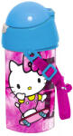 Disney Hello Kitty műanyag szívószálas kulacs akasztóval 500 ml Nr 01