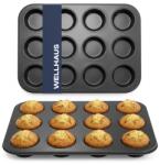 Wellhaus Muffin Sütőforma 12 Muffinhoz Nonstick Acél Tepsi Wellhaus (FORMA DO PIECZENIA MUFFINEK 12 BL)