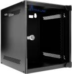 Extralink Rack Szekrény 10" 6U 280x310 Szerverszekrény Akasztós Fekete Üvegajtó (EX.28822)