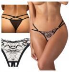 Obsessive Női nyitott tanga szexi Vila Blanes fekete M/L (5901688258378)
