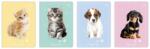 Interdruk A5-ös füzet, 32 lapos, kockás, Uv lakkozott Puppy Sign mintával (10 darabos csomag) (5902277317100)