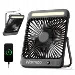 Warmco Kemping ventilátor 20000mAh Warmco Hordozható Asztali Led Lámpával (D4)