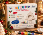 Alinturi Atelier Kit Creativ de Pictat Suport Ceramic pentru Lumanare Bradut