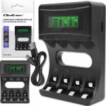 Qoltec Gyors univerzális akkumulátor töltő Ni-MH R03 Aaa R6 Aa LCD (50654)