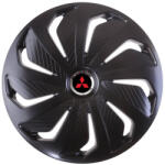 AutoHelix MSA Set 4 capace roti 15 inchi (R15) compatibile MITSUBISHI, Model Wind Negru (WNDNC41)