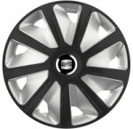 AutoHelix MSA Set 4 capace roti 16 inchi (R16) compatibile SEAT, Model Van Negru-Gri (VANG19)