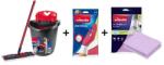 Freudenberg Vileda Ultramax Box flat mop with kitchen set | 1 pair of Universal gloves + 1 Actifibre Pro kitchen cloth (184939)