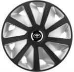 AutoHelix MSA Set 4 capace roti 16 inchi (R16) compatibile TOYOTA, Model Van Negru-Gri (VANG24)