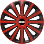 AutoHelix MSA Set 4 capace roti 15 inchi (R15) compatibile DACIA, Model Trend Rosu-Negru (TrdRos17)