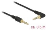 Delock 85564 audio kábel 0, 5 M 3.5mm Fekete (85564)