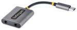 StarTech USBC-AUDIO-SPLITTER audio elosztó Szürke (USBC-AUDIO-SPLITTER)