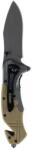101 INC Commander Rescue 101 INC Knife, Black/Tan (457457)