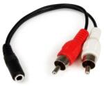 StarTech 0.152m 3.5mm - 2xRCA m/f audio kábel 0, 152 M Fekete (MUFMRCA)