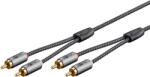 Goobay 65293 audio kábel 2 M 2 x RCA Szürke (65293)