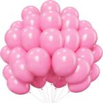 brokatove Rózsaszín matt Lufik 30 cm 54 darabos szett Erős Felső Minőségi matt rózsaszín