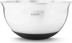 Brabantia Profile Bake & Mix. Mixing Bowl keverőtál. 1.6L. kiöntőperemmel. belső mérőskálával. hőálló. szilikon alj. r. m. acél test. selyem matt - 363849 (250163)