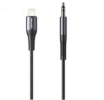 Awei iPhone 14 Plus AWEI CL-116L audió kábel 3.5mm jack - lightning cipőfűző FEKETE (CL-116L_B)