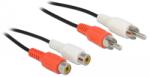 Delock RCA Hosszabbító Fekete 5m 85807 (85807)