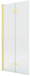 NEW TRENDY New Soleo Gold Brushed zuhanykabin fal walk-in 100 cm arany csiszolt/átlátszó üveg K-5775 (K5775)