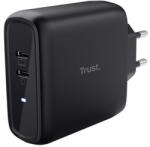 Trust 25380 Maxo 65W 2P USB-C fekete töltő adapter (25380) (25380)