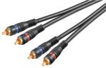 Goobay RCA Összekötő Fekete 1.5m 50032 (50032)