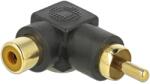 Delock RCA Toldó Fekete 3cm 66168 (66168)