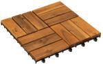  Dale din lemn de acacia, set 9 bucati, 30x30 cm, maro (JJ-202805)