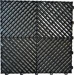 SwissDeck Műhelypadló - SwissDeck RibDeck Classic 33, 3 x 33, 3 cm - Jet Black (RDC-JB)