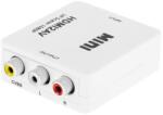 Cabletech Convertor HDMI Mama - RCA Cvbs + Audio (KOM0982) - global-electronic