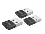 Hama 201532, Fic E3 Adapter Usb A Dugó/usb Type-c Aljzat, 3db (00201532)
