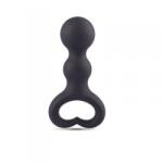 Toyz4Lovers Plug anal Heart Clip Ball - 2 sfere, silicon flexibil, mâner inimă, 9, 5 cm (904151)