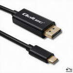 Qoltec USB-C-DisplayPort kábel, 5K / 30 Hz, 1 m (50412)