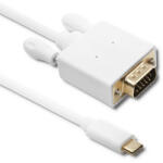 Qoltec USB 3.1 Type-C apa-VGA apa kábel, FULL HD, Alternate Mode, 2 m (50419)