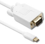 Qoltec USB 3.1 Type-C-VGA kábel, Full HD, DisplayPort Alternate Mode, 1 m (50418)
