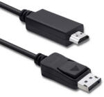 Qoltec DisplayPort v1.1 apa-HDMI apa kábel, 4K, 3 m (50442)