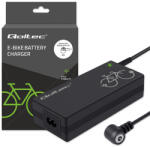 QOLTEC elektromoskerékpár-töltő 36 V-os akkumulátorhoz, 42 V / 2 A, Mi4 mágneses csatlakozóval és tápkábellel (52614)